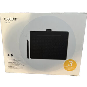 Wacom Intuos Creative Pen Tablet Bluetooth, 4K Pen, Battery Free-Black